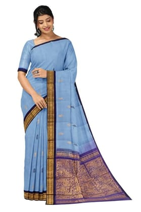 APCO Handloom - Women's Rahajmundry Pure Cotton Grey Handloom Saree (Angara Handloom Saree) 92