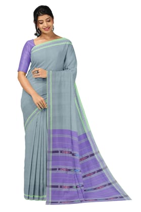 APCO Handloom (A Andhra Pradesh Govt Emporium)- Women's Traditional Pure Handloom Bandar/Polavaram Grey Cotton Saree | PBS0015 APCO Handloom (A Andhra Pradesh Govt Emporium)- Women's Traditional Pure Handloom Bandar/Polavaram Grey Cotton Saree | PBS0015