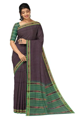 APCO Handloom (A Andhra Pradesh Govt Emporium)- Women's Traditional Pure Handloom Bandar/Polavaram Brown Cotton Saree | PBS0002 APCO Handloom (A Andhra Pradesh Govt Emporium)- Women's Traditional Pure Handloom Bandar/Polavaram Brown Cotton Saree | PBS0002