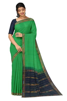APCO Handloom (A Andhra Pradesh Govt Emporium)- Women's Traditional Pure Handloom Bandar/Polavaram Green Cotton Saree | PBS0001 APCO Handloom (A Andhra Pradesh Govt Emporium)- Women's Traditional Pure Handloom Bandar/Polavaram Green Cotton Saree | PBS0001