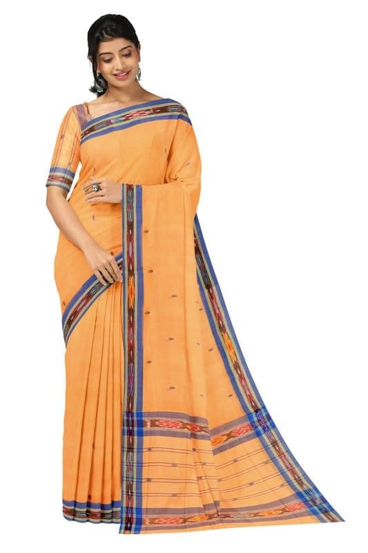 APCO Handloom (A Andhra Pradesh Govt Emporium)- Women's Traditional Pure Handloom Dulla Cotton Saree | DL0048