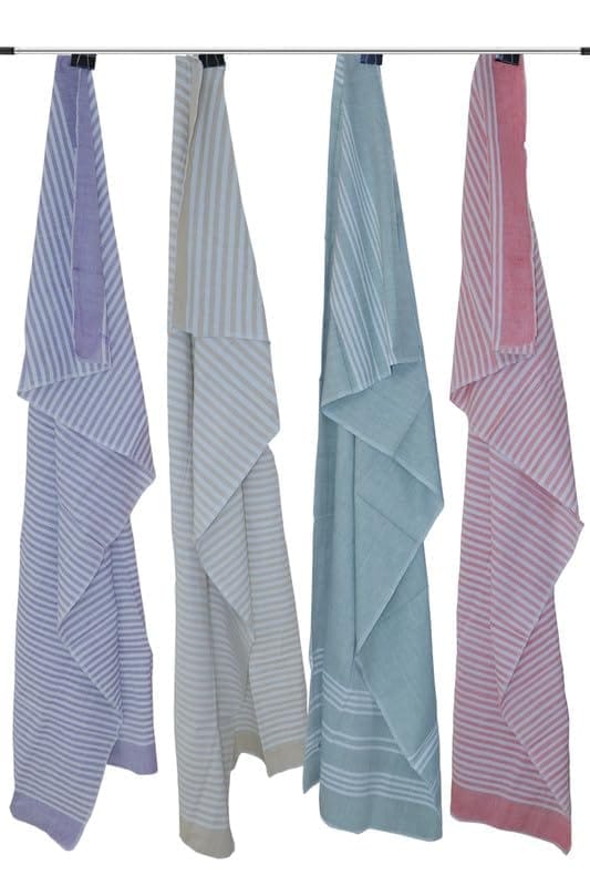 APCO Handloom (A Andhra Pradesh Govt Emporium)- Pure Handloom Chengai Cotton Towels | CTL0009 (Set of 4)