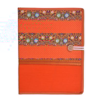 File Folder with Printed Fabric Button (PVTG)
