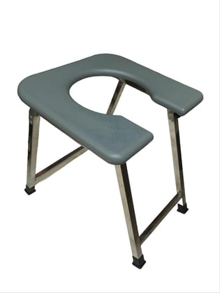 Stainless Steel Toilet Stool Support 100kg | Portable Chair for Camping and Hiking