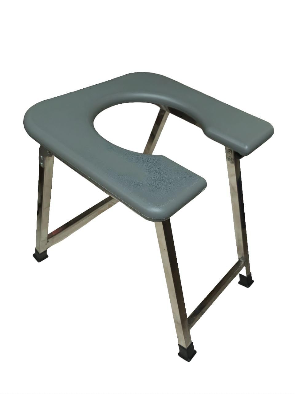 Stainless Steel Toilet Stool Support 100kg | Portable Chair for Camping and Hiking