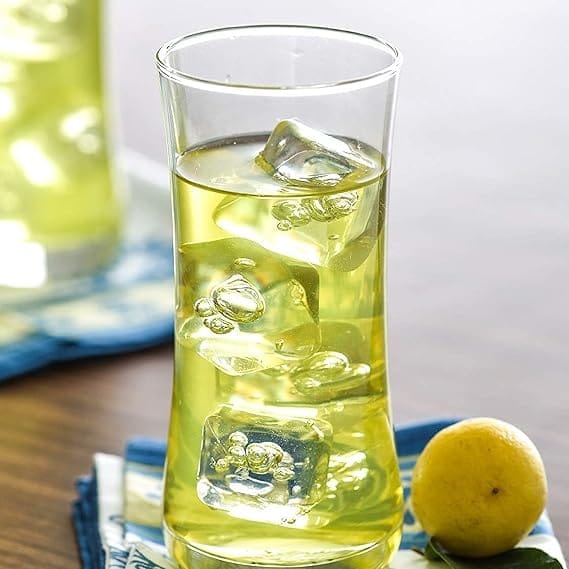 Ocean Aloha,360 Ml. | Soda Lime Glass | Set of 6 | Clear & Transparent | Used to Serve Water, Juice, Soft Drink, and Other Iced Beverages |Home Party, Offices, Hotel & Restaurant