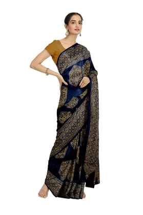 Embroidered Black Silk Saree Embroidered Black Silk Saree