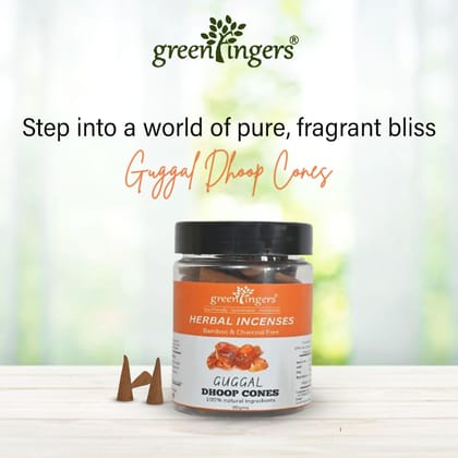 Green Fingers;  Guggal Dhoop Cones . All dhoop base is of hawan samagri ,