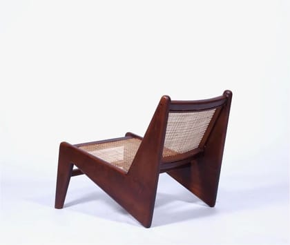 Jamani art craft; Wooden Chair with,Canning and Natural Finish Colour-Brown