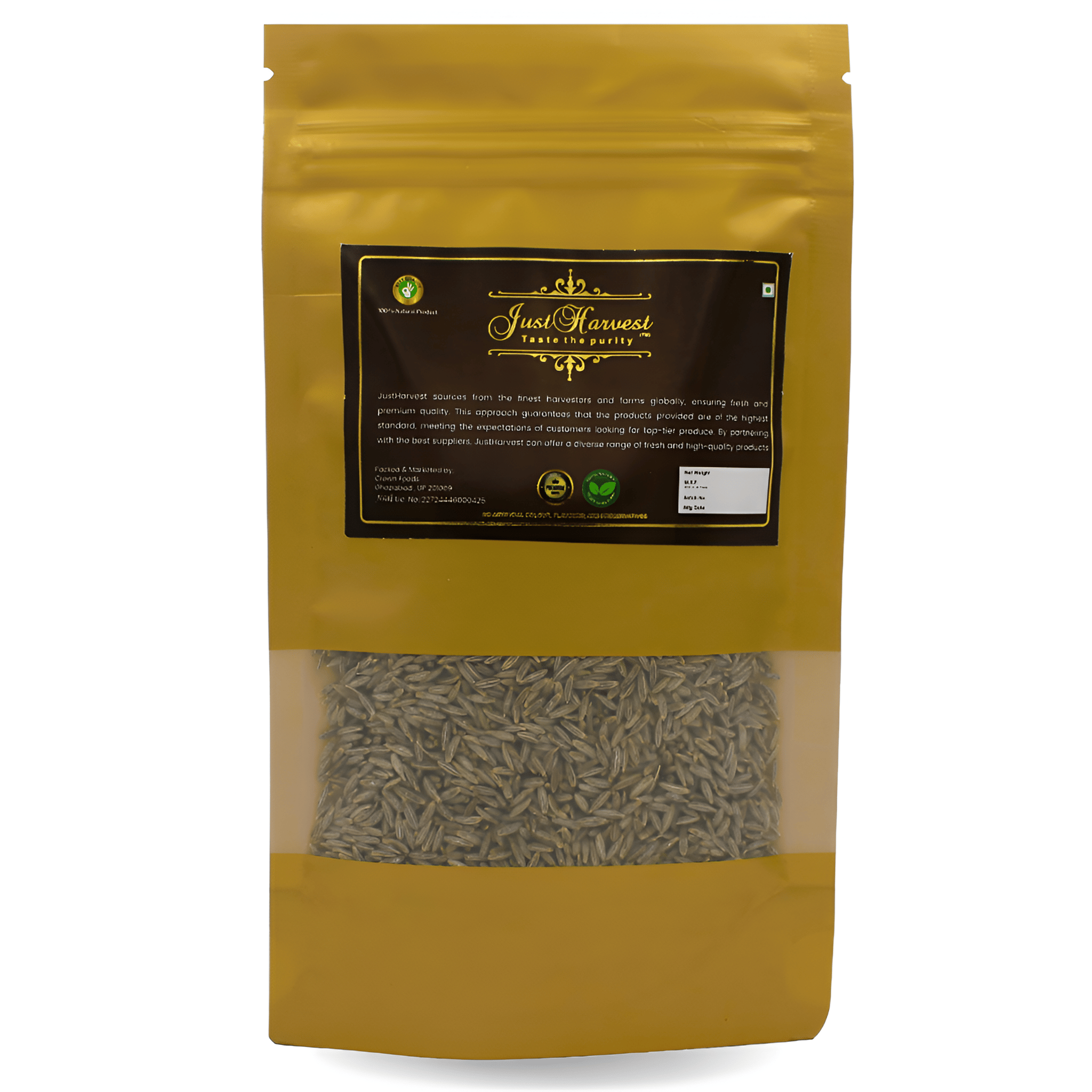 Just Harvest Cumin Seeds - 100% Natural and Pure | 100gm