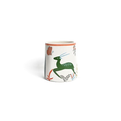 Meraki Mix Tea Coffee Cup Chai Handprinted Ceramic Clay Blue Woodland Deer Mug | Microwave & Dishwasher Safe for Daily Use, Gifted for Any Occasion (Cream and Red) Set of 2 Meraki Mix Tea Coffee Cup Chai Handprinted Ceramic Clay Blue Woodland Deer Mug | Microwave & Dishwasher Safe for Daily Use, Gifted for Any Occasion (Cream and Red) Set of 2