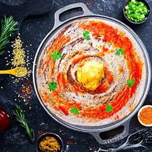 NAKSHATHRA - Cast Iron Dosa Tawa - 10 Inch Pre-Seasoned Flat Griddle Pan for Making South Indian Dosas, Uttapams, Pancakes, Crepes, and More