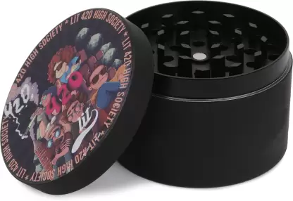 LIT 63mm, Classic Metallic Herb crusher, Grinder Medium with filter Hand Muller Grinder