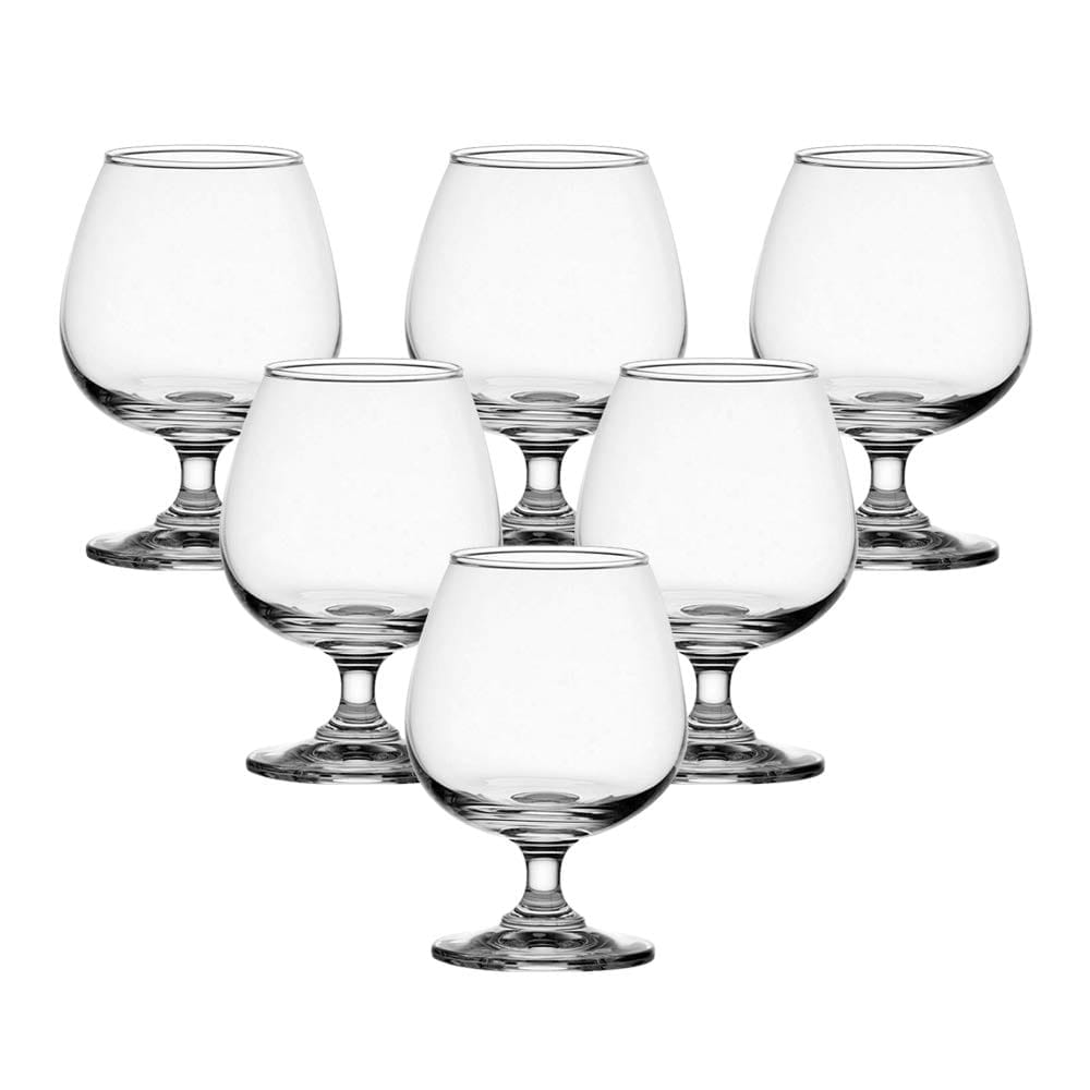Ocean Brandy Glass Set, 255ml, Set of 6,Transparent