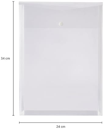 A4 Size Clear Plastic Envelopes with Snap Button A4 Size Clear Plastic Envelopes with Snap Button