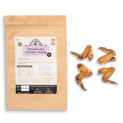 Nuts over Mutts Chicken Wings Dehydrated. Single ingredient dehydrated treat for dogs. All-natural, no preservatives, no chemicals. 1 pack (5 chicken wings) Nuts over Mutts Chicken Wings Dehydrated. Single ingredient dehydrated treat for dogs. All-natural, no preservatives, no chemicals. 1 pack (5 chicken wings)