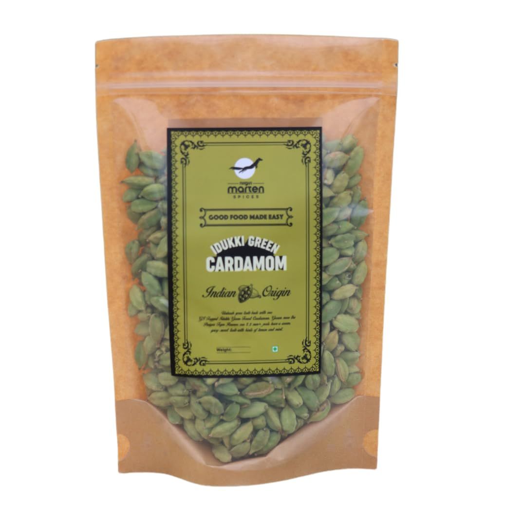 Nilgiri Marten Idukki Green Cardamom (Elaichi) 8.5 MM+ Cardamom pods, GiTagged