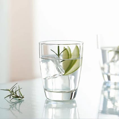 Ocean Tiara Double Rock Water/Juice Glass Set, Pack of 6, (365 ml, Glass, Clear) Ocean Tiara Double Rock Water/Juice Glass Set, Pack of 6, (365 ml, Glass, Clear)