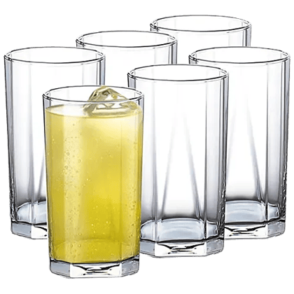 Ocean Pyramid Hi Ball Glass, Set of 6, 300ml, Transparent Ocean Pyramid Hi Ball Glass, Set of 6, 300ml, Transparent