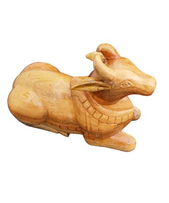 Shree Maa Deval Art And Craft  ; Wooden Nandi Statue for Home Temple