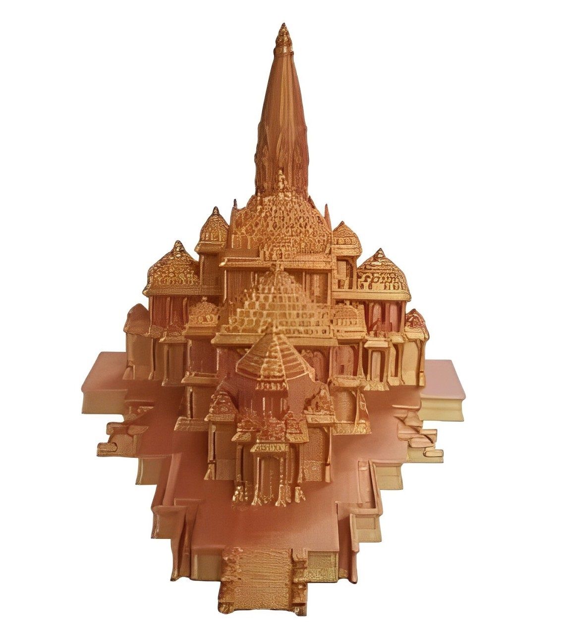 THREEDOLOGY Ram Mandir Decorative Showpiece - 4 cm  (Plastic, Multicolor)