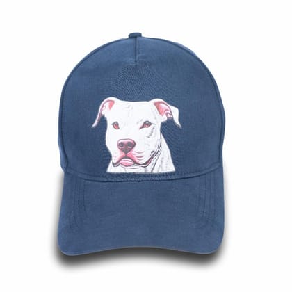 Unisex Dog Lover's Delight: Premium Blue Hat with Pit Bull Design Canine Comfort Cap: Blue Edition Unisex Dog Lover's Delight: Premium Blue Hat with Pit Bull Design Canine Comfort Cap: Blue Edition