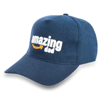 Amazing Dad Embroidered Baseball Cap, 100% Organic Cotton, Adjustable Snapback, Navy Blue Amazing Dad Embroidered Baseball Cap, 100% Organic Cotton, Adjustable Snapback, Navy Blue