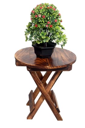 Shri Jangid Udhyog  ; Wood Gifts Care Wooden Round Hand-Craft Folding and Coffee Side Table for Living Room, Office and Decoration
