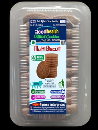 Goodhealth Millet Cookies Multi Biscuit - 100% Natural, Hi-Fiber, Hi-Protein, Rich in Iron Goodhealth Millet Cookies Multi Biscuit - 100% Natural, Hi-Fiber, Hi-Protein, Rich in Iron