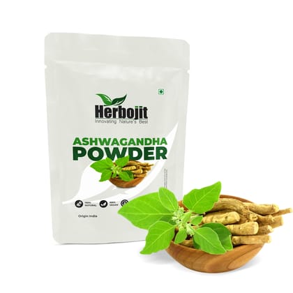 Herbojit Ashwagandha Powder - 100% Natural & Vegan, Gluten-Free, 200g | Pure Ashwagandha Root Powder for Stress Relief, Immunity & Vitality | No Preservatives Herbojit Ashwagandha Powder - 100% Natural & Vegan, Gluten-Free, 200g | Pure Ashwagandha Root Powder for Stress Relief, Immunity & Vitality | No Preservatives