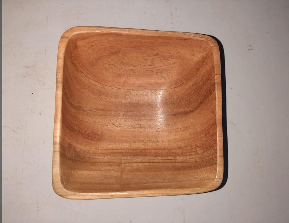 Square Wooden Bowl