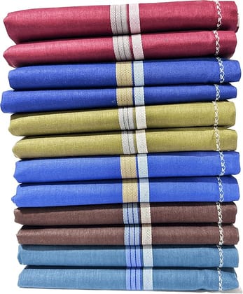 Royal Mart Men's Dark Color Striped Premium Handkerchief - Pack of 12 Royal Mart Men's Dark Color Striped Premium Handkerchief - Pack of 12