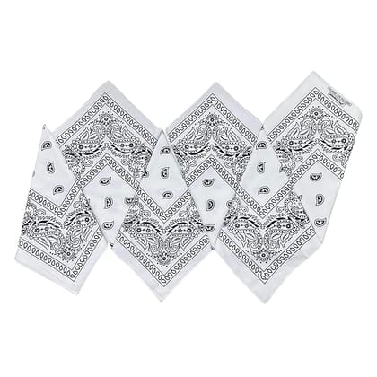 Royal Mart White Men & Women Printed Bandana (Pack of 3) Royal Mart White Men & Women Printed Bandana (Pack of 3)