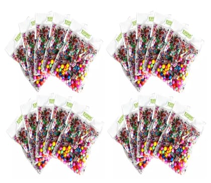 TAUSIF CREATION® New Colourful Craft Balls With Confetti For Celebrations Especially Birthday Party/Weddings And DIY Art & Craft Projects Multicolour (20 Pouches) TAUSIF CREATION® New Colourful Craft Balls With Confetti For Celebrations Especially Birthday Party/Weddings And DIY Art & Craft Projects Multicolour (20 Pouches)