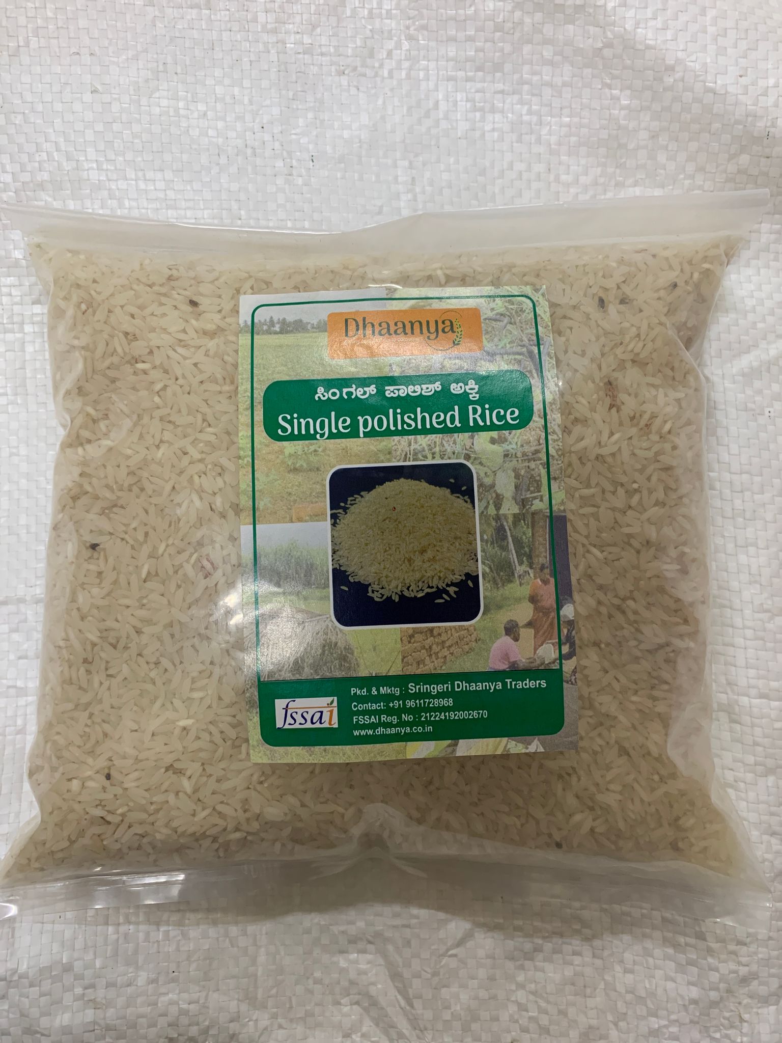 Dhaanya Single Polished Rice - Premium Quality Grains