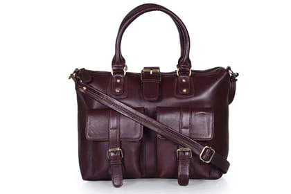 Joyait Leather Handicraft - Top Grain Cowhide Leather, 16  Leather Ladies' Laptop Briefcase