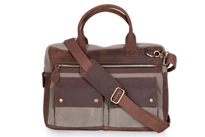 Joyait Leather Handicraft  -Bag for Men Travel Satchel Shoulder Bag Laptop Bag Briefcase Business