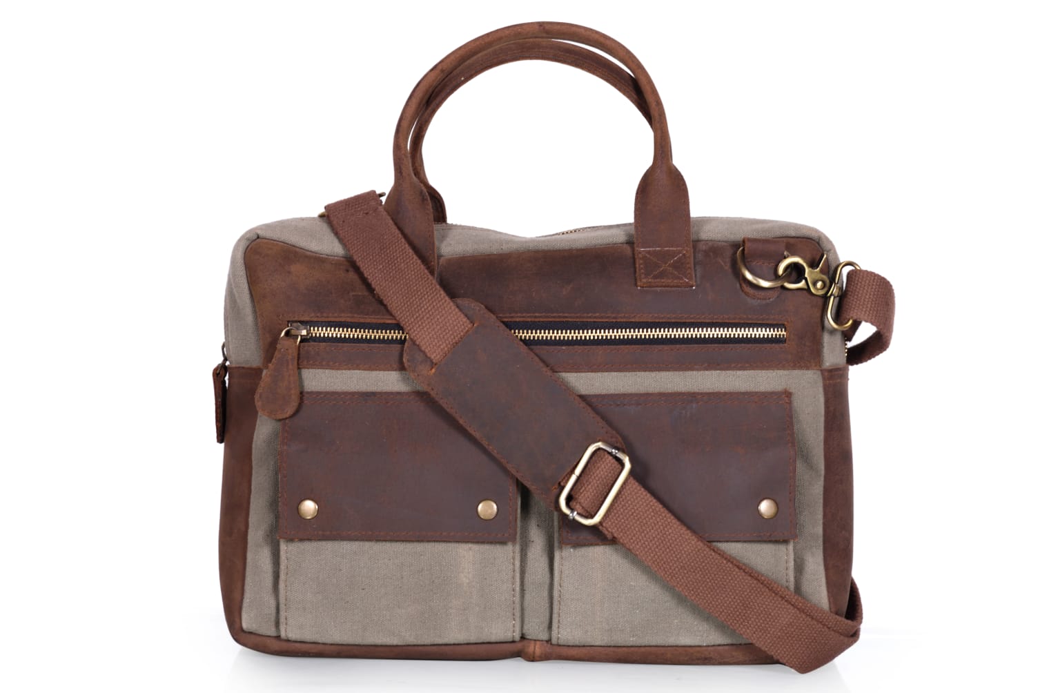Joyait Leather Handicraft  -Bag for Men Travel Satchel Shoulder Bag Laptop Bag Briefcase Business