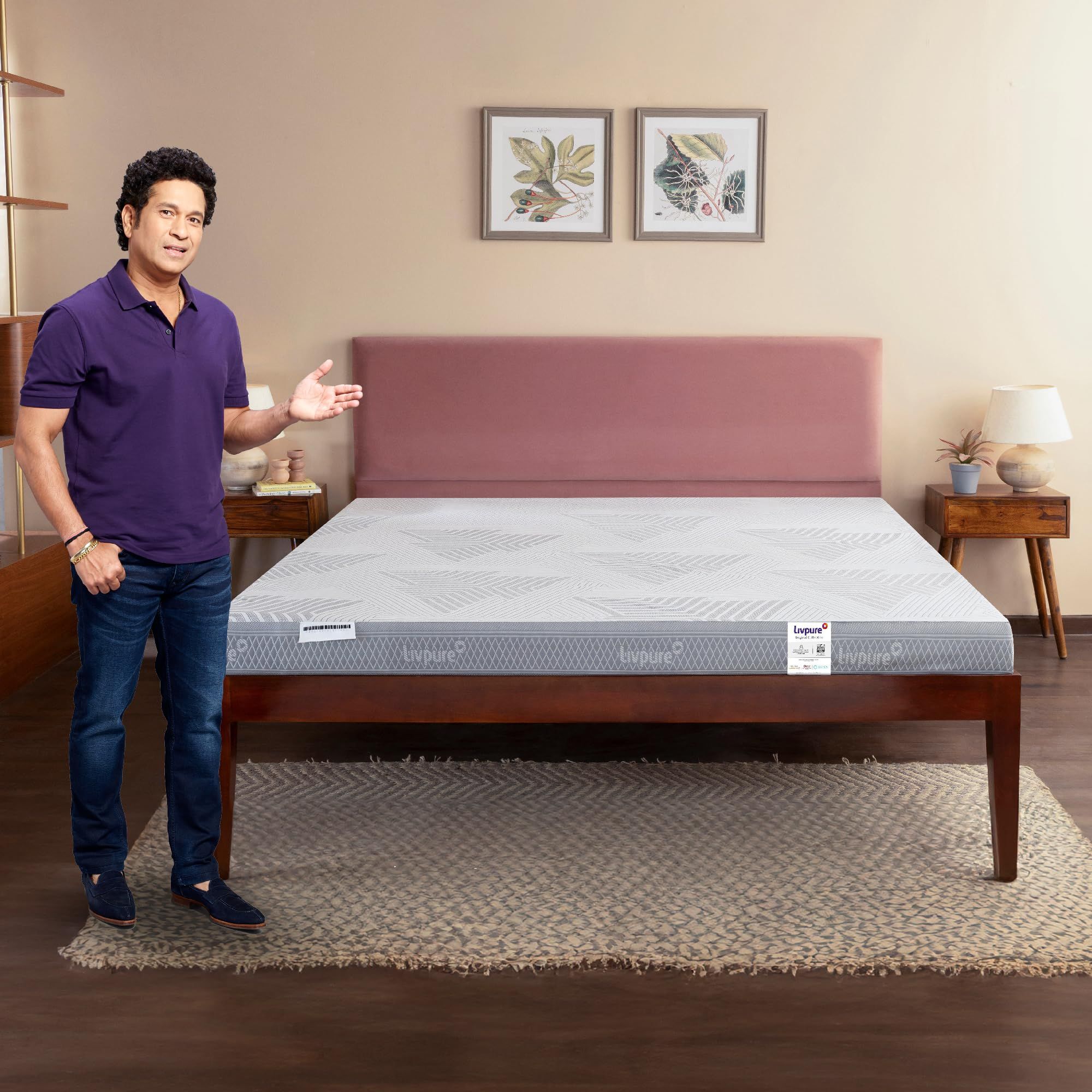 Livpure Smart DUOS FLIP Reversible HR Foam Mattress |3D SleepTech Crafted Zones| Ergonomic Support ComfortScience Foam| High GSM Sporty Fabric|King Bed (72x72x5) inch, Washable Zipper Cover