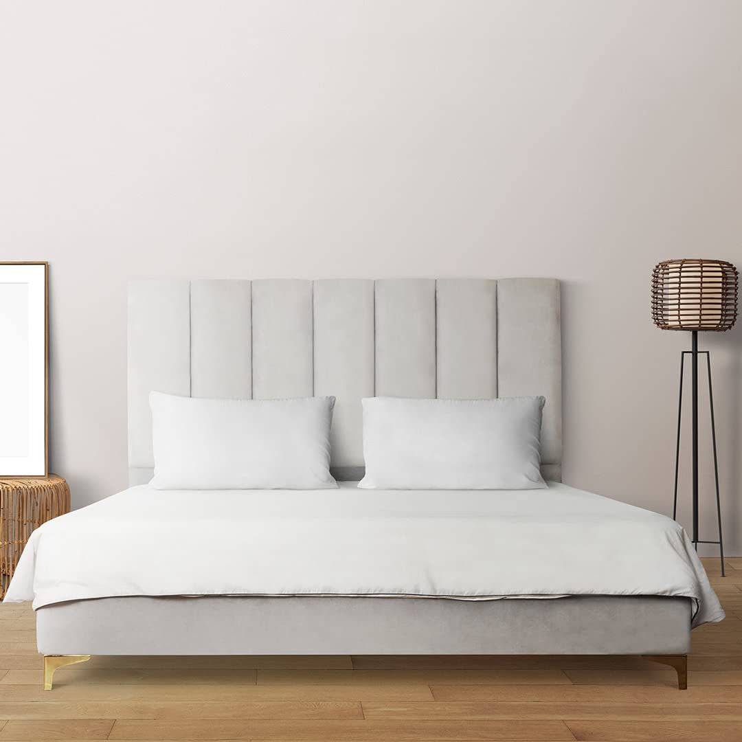 Livpure Smart Premium Cotton 300 TC | Ultra Soft |Moisture Wicking and Skin Friendly Bedsheet- King (White) with 2 Pillow Covers