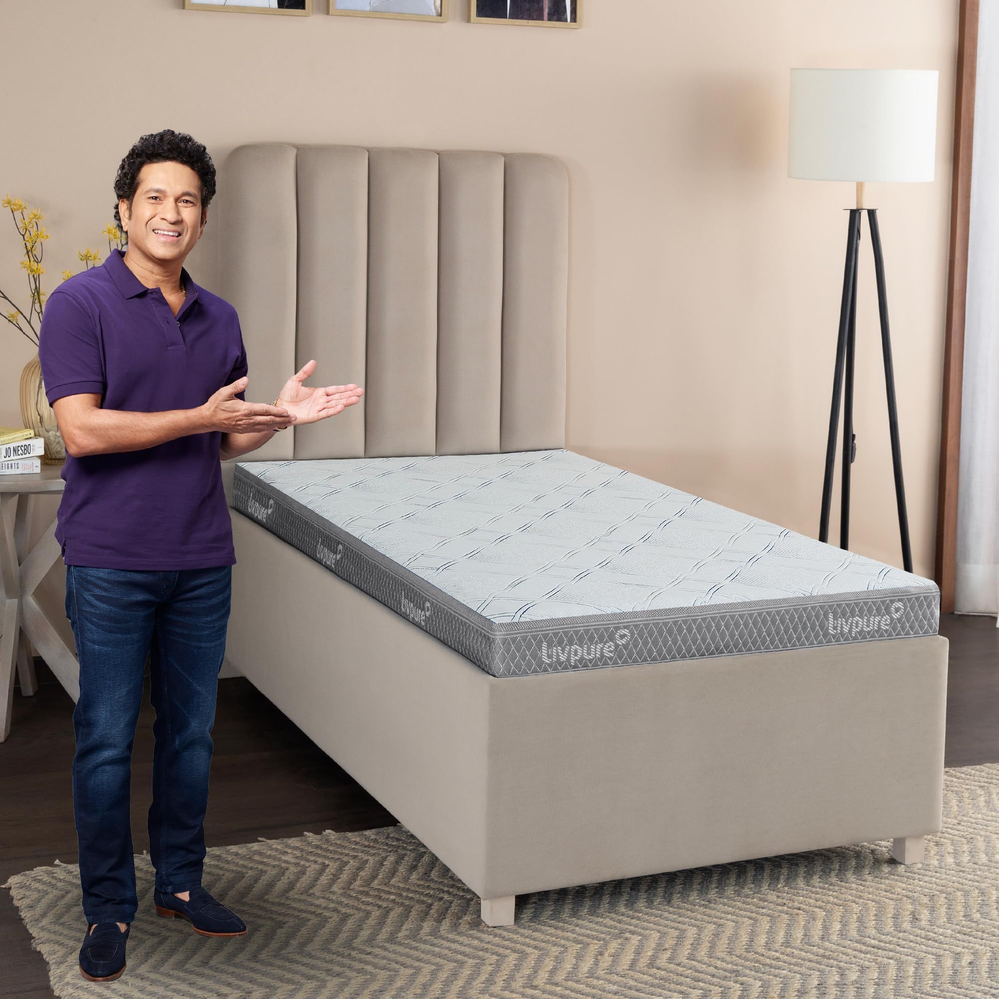 Livpure Smart Ortho Curvx 3 layered Orthopaedic and 5D curved Foam 10 inch Single Memory Foam Mattress (L x W: 78 inch x 36 inch)