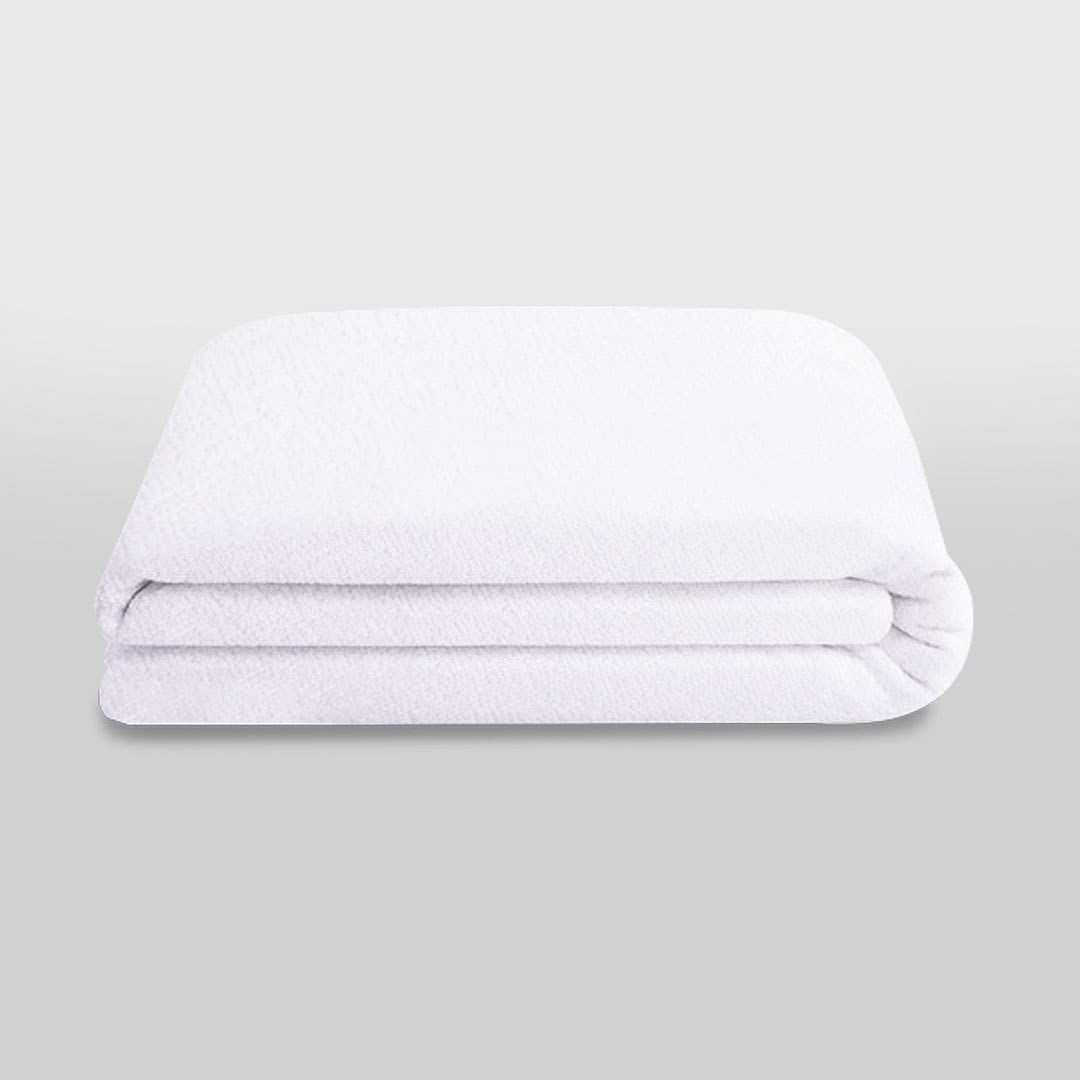 Livpure Smart Fitted Single Size Waterproof Terry Cotton Mattress Protector (White)