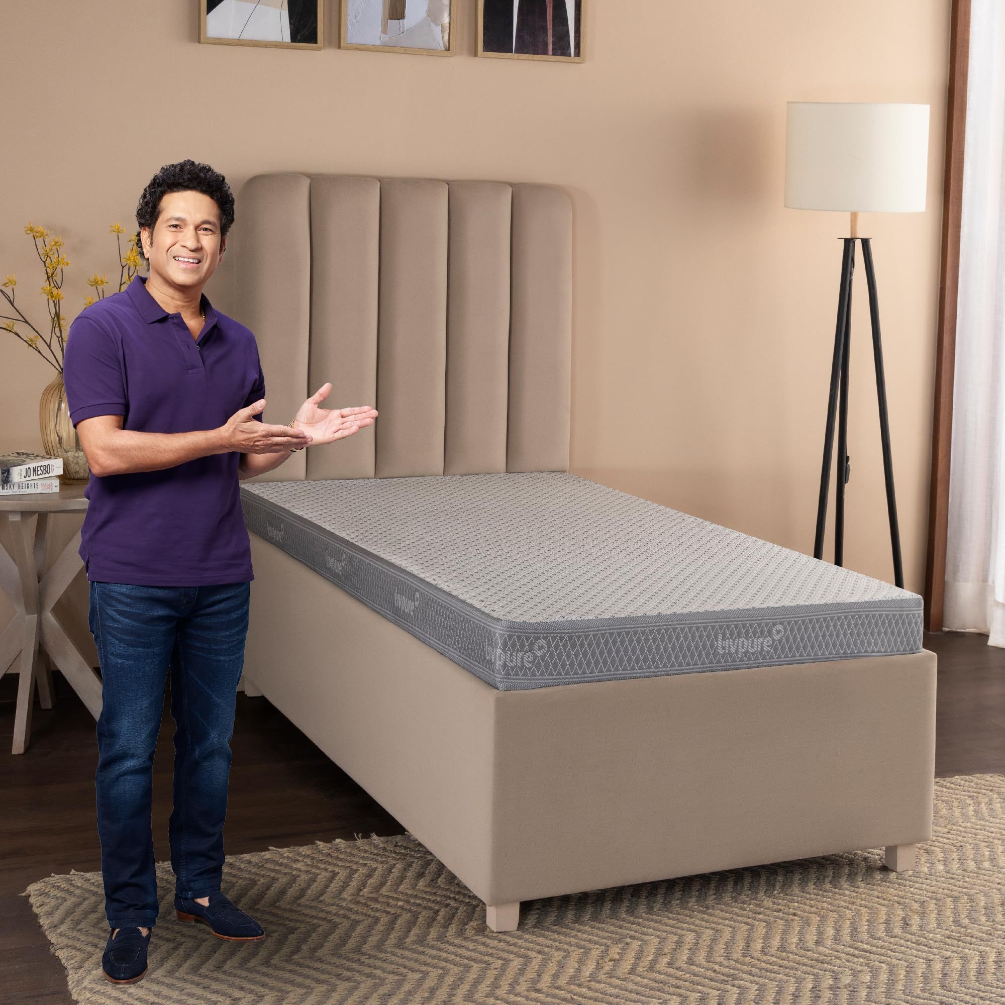 Livpure Smart Ortho DUOS-X Reversible Dual-Flip HR Foam Mattress |Orthopaedic Medium Soft & Firm 2-in-1 Comfort| High GSM Tranquil Fabric, Washable Zipper Cover
