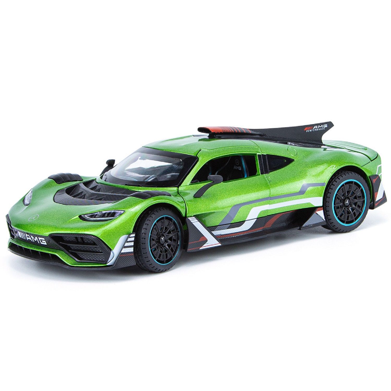 KTRS ENTERPRISE 1:24 Alloy Metal Pull Back Die-cast Car Model Car Pull Back car Super car with Openable Doors with Sound and Light Doors Light Music Boys Toys for Kids (Mercedes Benz AMG)