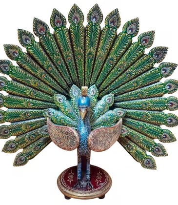 Meghwansh Handicrafts Handicraft Multicolour decorative Wooden Dancing Peacock for Home & Office Decor I Living Room I Guest Room I Showpiece I Bedroom Meghwansh Handicrafts Handicraft Multicolour decorative Wooden Dancing Peacock for Home & Office Decor I Living Room I Guest Room I Showpiece I Bedroom