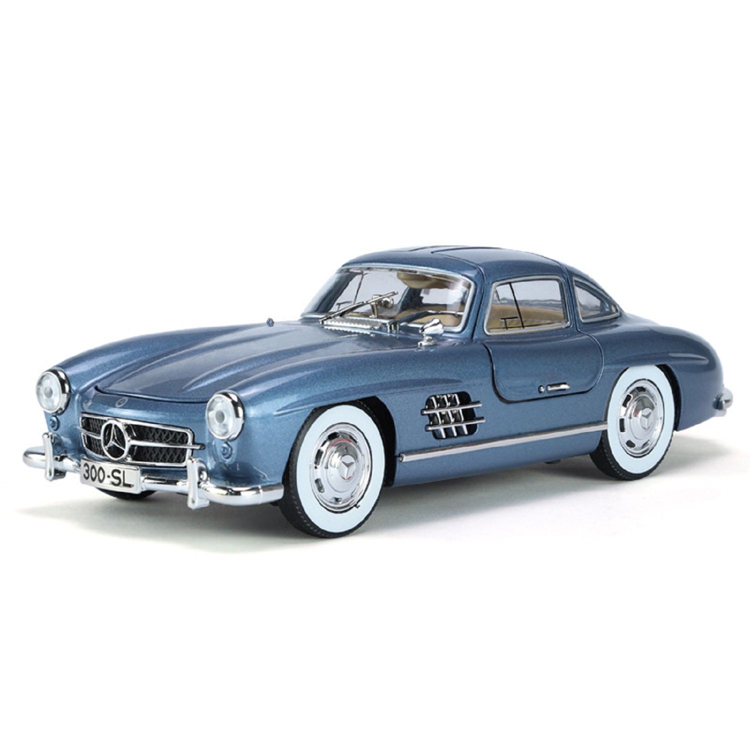 KTRS ENTERPRISE 1:24 Alloy Metal Pull Back Die-cast Car Model Car Pull Back car Super car with Openable Doors with Sound and Light Doors & Light Music Boys Toys(Mercedes Benz 300SL 124)
