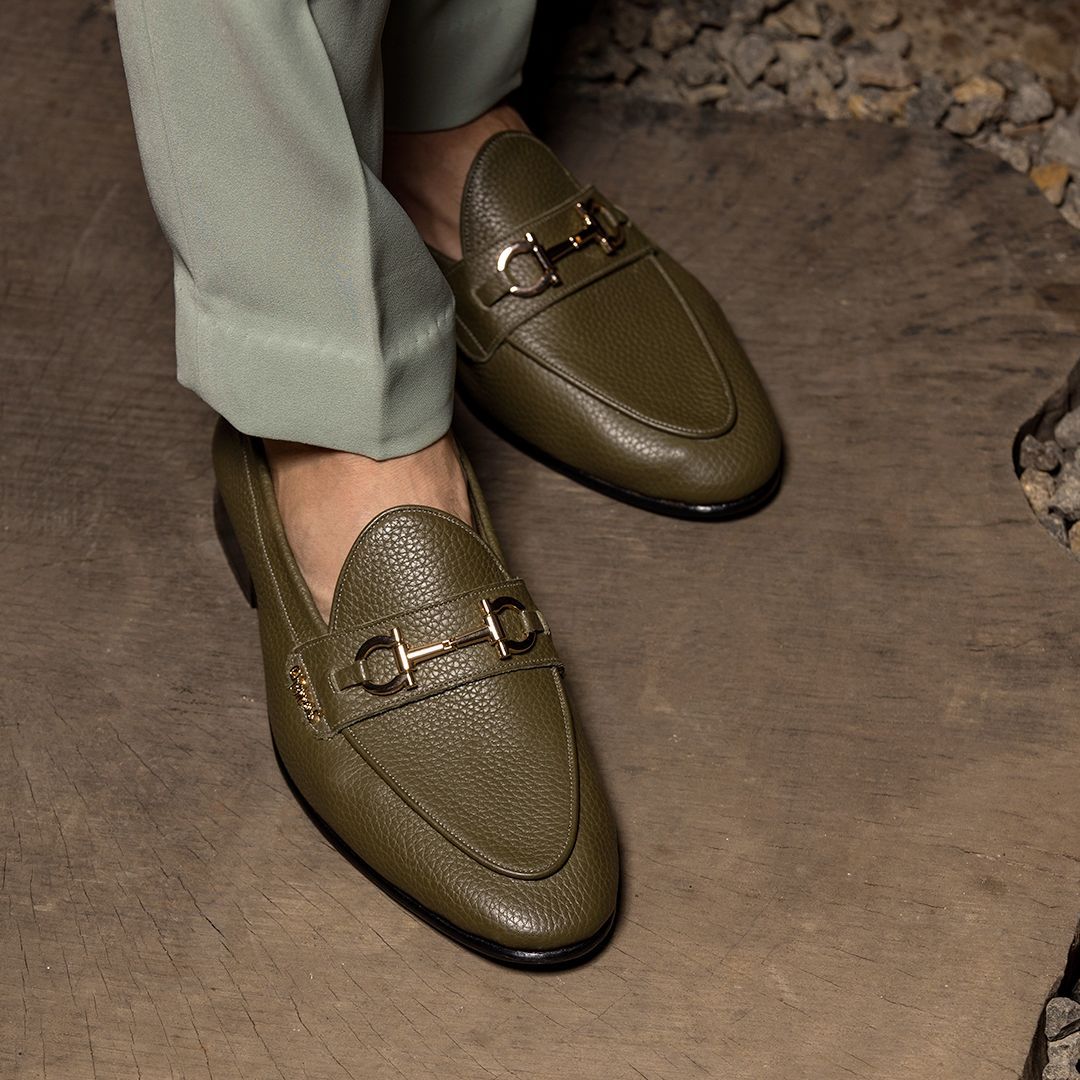Belgians - Olive Green Handmade Leather Sandals