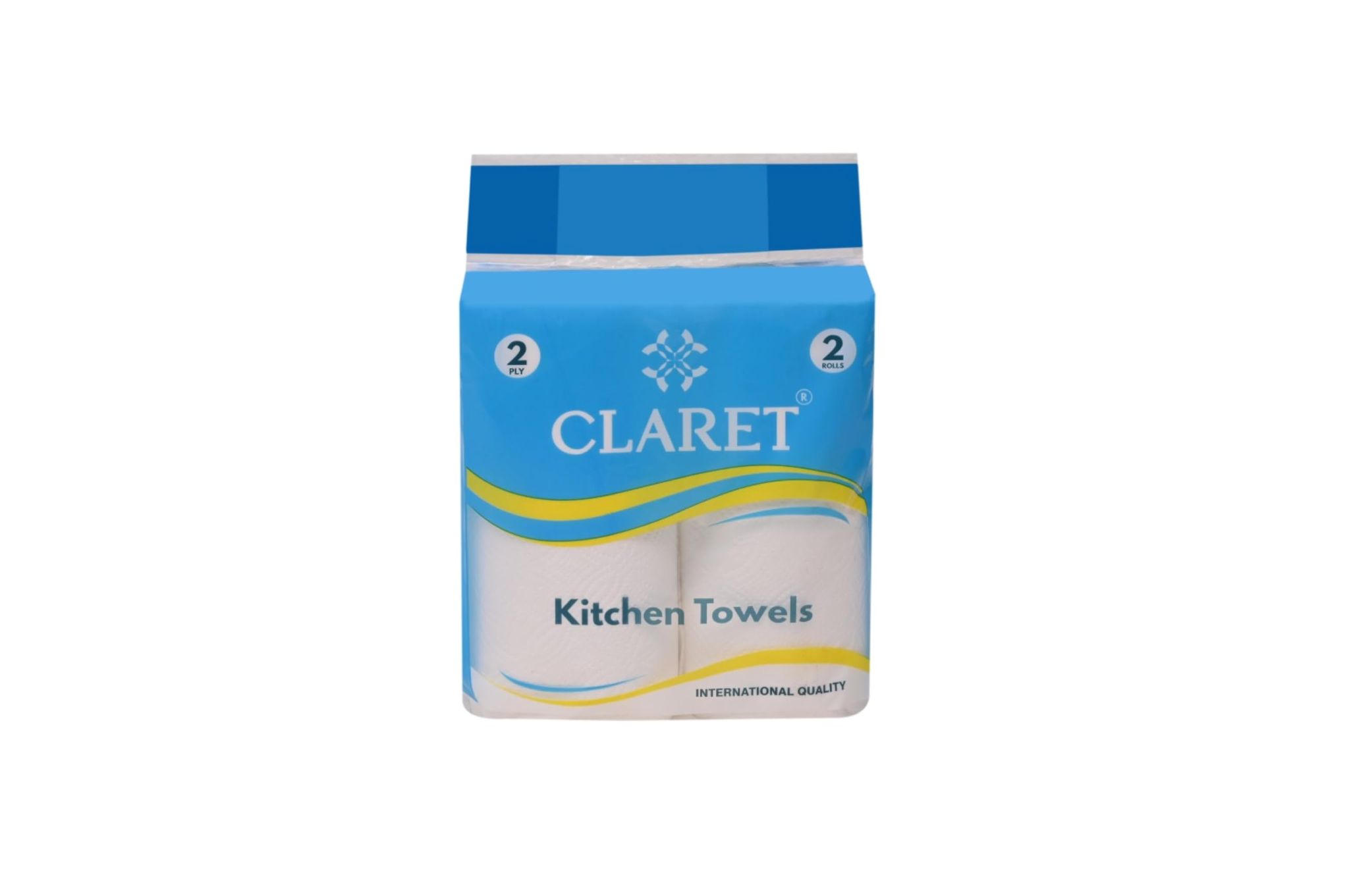 Claret 2-in-1 Soft & Natural Kitchen Tissue Rolls | 2-Ply, 60 N Pulls per Roll, 20x20cm | Highly Absorbent Kitchen Towels for Versatile Use