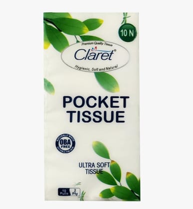Claret Paper Tissue 10 Pulls, 2-Ply Ultra Soft Face Tissues, Travel-Friendly Small Pocket Hanky, Ideal for Women, Men, Kids, Pack of 2 Claret Paper Tissue 10 Pulls, 2-Ply Ultra Soft Face Tissues, Travel-Friendly Small Pocket Hanky, Ideal for Women, Men, Kids, Pack of 2