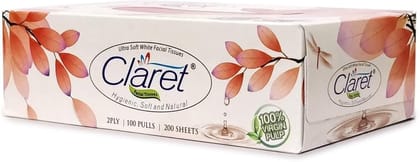 Claret 2-Ply Facial Tissue - 100 Pulls, Soft & Absorbent, 20x20 | Party Disposable Napkins for Events & Dining (Pack of 2) Claret 2-Ply Facial Tissue - 100 Pulls, Soft & Absorbent, 20x20 | Party Disposable Napkins for Events & Dining (Pack of 2)